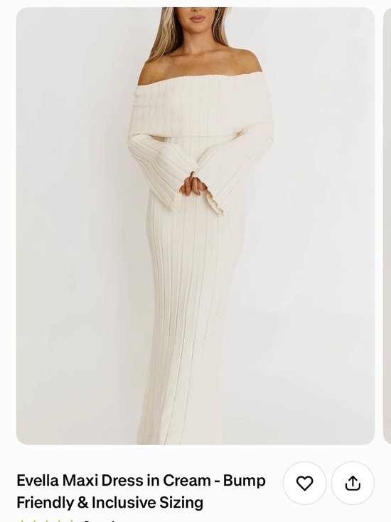 Worth Collective Dresses & Skirts - Evella Off-Shoulder Maxi Dress in Cream